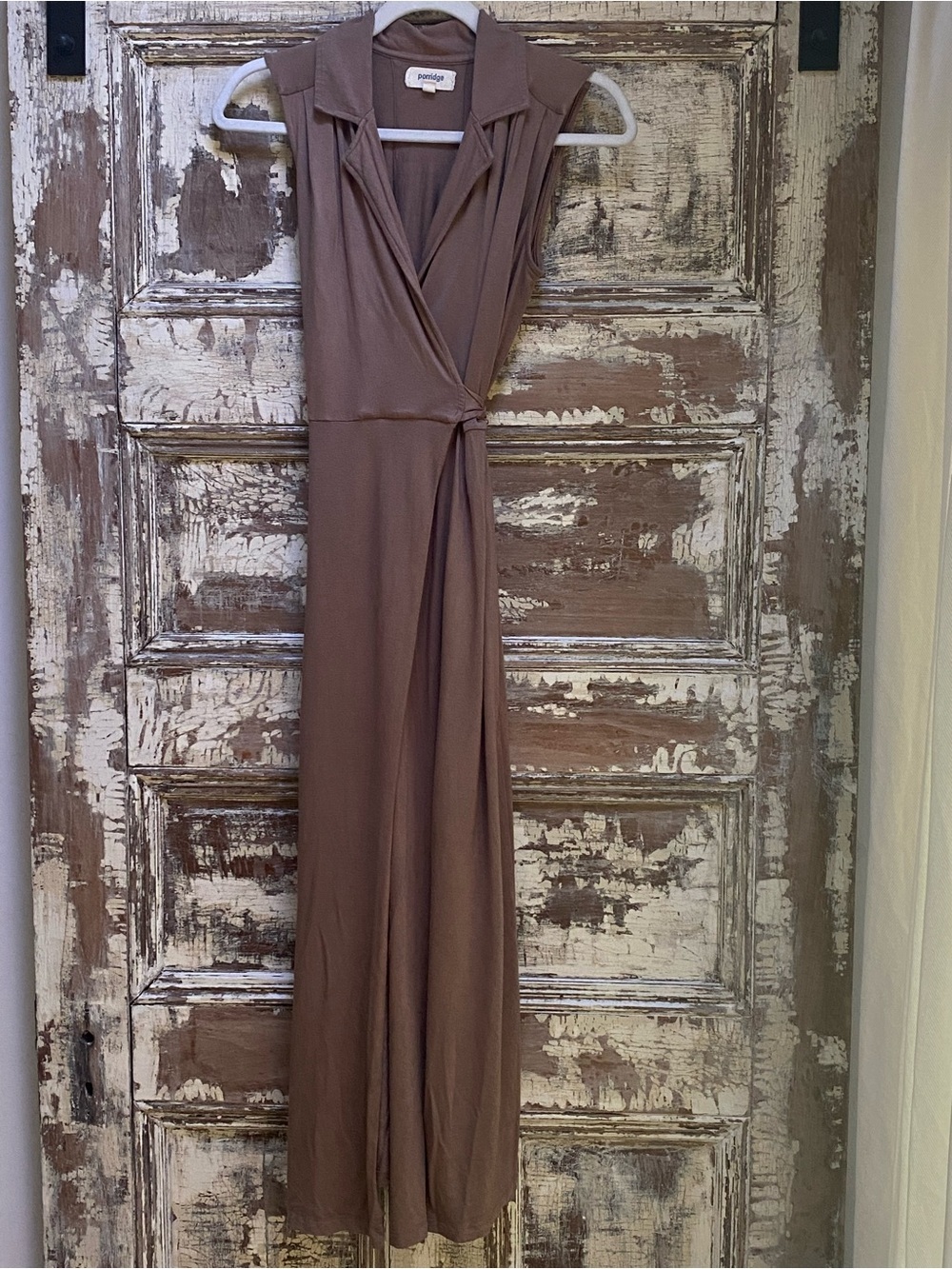 Anthropologie Tan Wrap Dress, Size XS